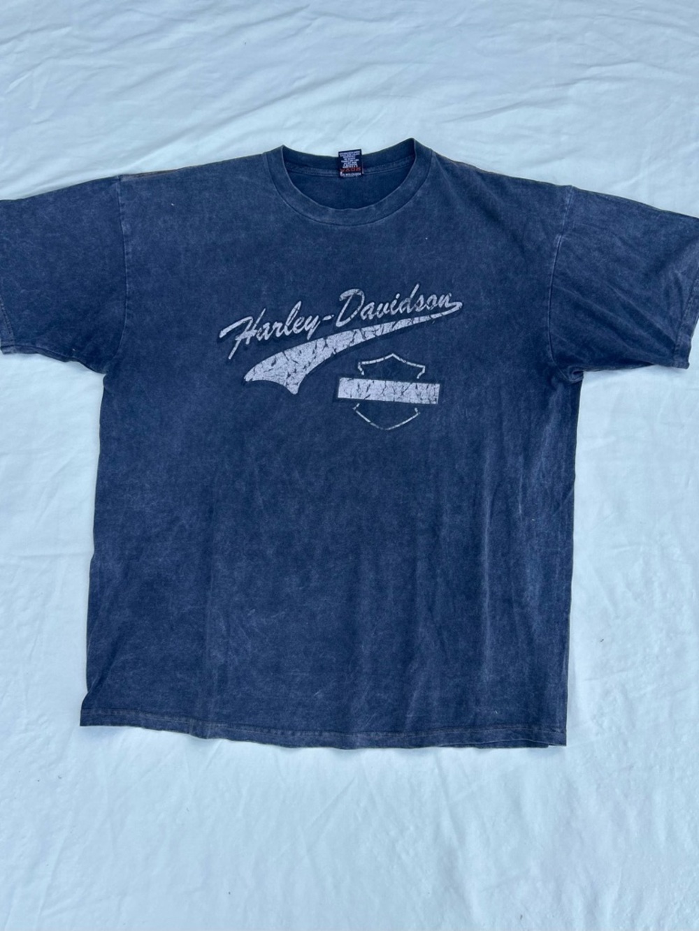 Harley-Davidson Navy Blue Faded Script Logo T-Shirt